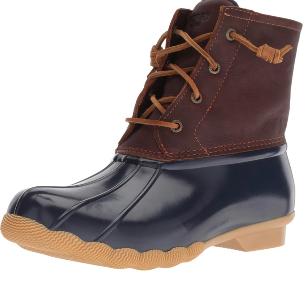 Sperry Women’s Saltwater Core Boots 8.5 Navy/Tan